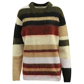 Acne-Acne Studios Kalbah Striped Knit Sweater in Multicolor Nylon-Other,Python print
