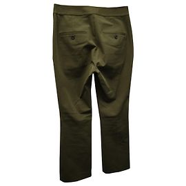 Calça Rider Helmut Lang com detalhe de botões em algodão verde militar Verde