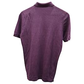 Brunello Cucinelli-Brunello Cucinelli Polo Shirt in Purple Cotton-Purple