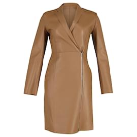 Theory-Theory Leather Coat in Camel Lambskin Leather-Other,Yellow