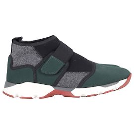Marni Sneakers Alte Neoprene in Cotone Verde Verde