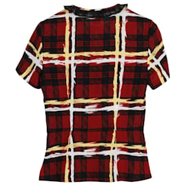 Marc Jacobs-Marc by Marc Jacobs Blusa Stampa Tartan in Triacetato Multicolor-Multicolore
