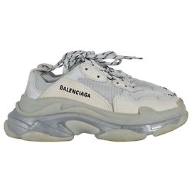 Sneakers Balenciaga Triple S Clear in sintetico beige Beige