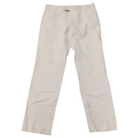 Vaqueros rectos Dior de algodón blanco Blanco