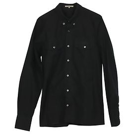 Bottega Veneta Button-Down-Hemd aus schwarzer Baumwolle Schwarz