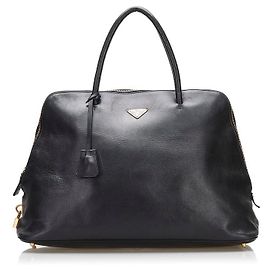 Bolsa Promenade de Couro Prada Preto