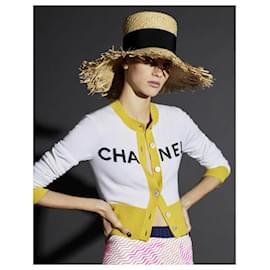 Chanel-Iconic 2019 Logo Cardigan-Cream