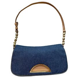 Borsa Dior Malice Jean Denim blu Blu Beige Blu navy