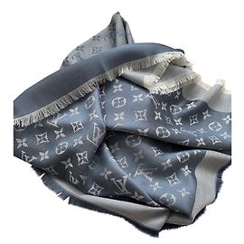 Louis Vuitton Blauer Denim-Schal Blau