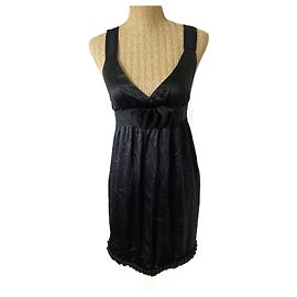 See by Chloé Kleid aus schwarzer Seide Schwarz