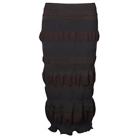 Acne Studios Paneled Midi Skirt in Brown Polyester Brown