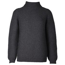 Apc BEIM.P.C. Grob gestrickter Rollkragenpullover aus anthrazitfarbener Merinowolle Anthrazitgrau