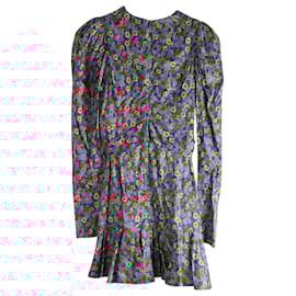 Autre Marque-Rotate Birger Christensen Alison Mini Dress in Floral Print Viscose-Other,Python print