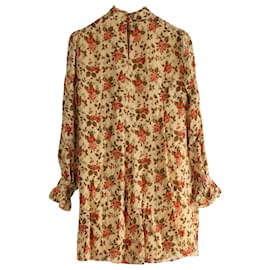 Reformation-Reformation Jourdan Mini Dress in Floral Print Silk Crepe-Other