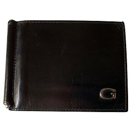 Gucci Portafoglio vintage nero con fermasoldi Nero