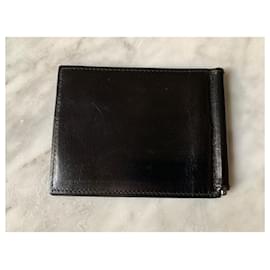 Gucci-Vintage black money clip wallet-Black