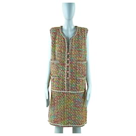Chanel-8,8K$ New Runway Tweed Dress-Multicor