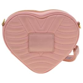 Louis Vuitton-LOUIS VUITTON New Wave Heart Shoulder Bag Leather Pink M53769 LV Auth 34200a-Pink