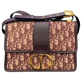 Dior Bolsa 30 Montaigne Jacquard Oblique Bordô Outro