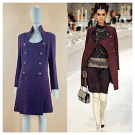 Chanel-10K$ Jewel Buttons Tweed Coat-Purple