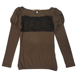 Camicetta Roberto Cavalli Verde in Seta e Viscosa Verde