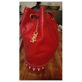 Yves Saint Laurent-Borsa a tracolla-Rosso