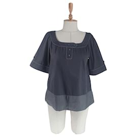 Camicetta Thomas Burberry in cotone grigio Grigio