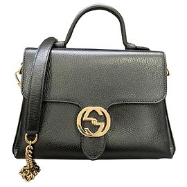 Gucci Interlocking top handle bag Black