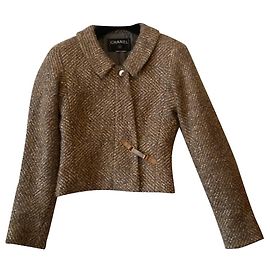Chanel Wool Jacket Golden Size 36 Golden