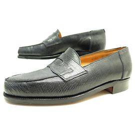 SAPATOS NINE JOHN LOBB LOPEZ 9035-EU2 5E 39 SAPATOS LIZARD DE COURO Preto