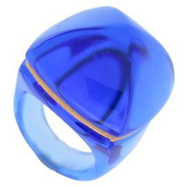 BACCARAT MEDICIS POP SIZE RING 55 BLUE CRYSTAL RING Blue