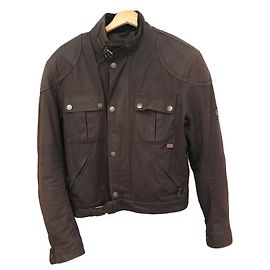 CHAQUETA BELSTAFF BROOKLANDS NORTH CIRCULAR ROAD L 50 ABRIGO DE ALGODÓN CERA Castaño