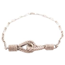 Autre Marque-VINTAGE MARINE KNOT ANCHOR CHAIN BRACELET IN STERLING SILVER 925 T 19 CM SILVER-Silvery