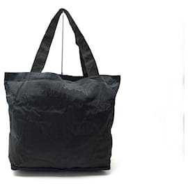 Fendi-FENDI CABAS SHOPPING FOLDING BAG IN BLACK MONOGRAM CANVAS FOLDING BAG-Black