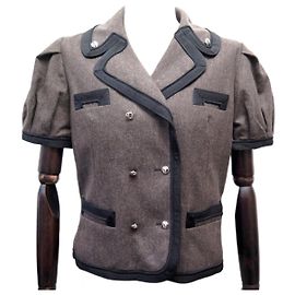 NEW MARC JACOBS JACKET SIZE M 10 UK 38 FR IN BROWN AND BLACK WOOL JACKET Brown