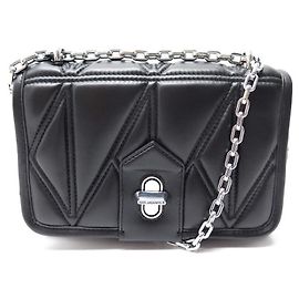 NOVA BOLSA KARL LAGERFELD K STUDIO ZIP 206W3049 BOLSA DE MÃO DE COURO PRETO Preto