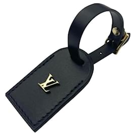 Louis Vuitton-Etiqueta de bagagem Louis Vuitton preta-Preto