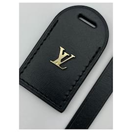 Louis Vuitton-Etiqueta de bagagem Louis Vuitton preta-Preto