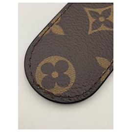 Louis Vuitton-Brown monogram LOUIS VUITTON shoulder strap accessory-Brown