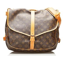 Louis Vuitton-Louis Vuitton Monogram Saumur 35-Brown