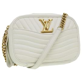 Louis Vuitton-LOUIS VUITTON New Camera Shoulder Bag Leather White M53863 Auth bs3471-White