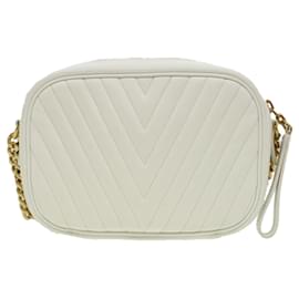 Louis Vuitton-LOUIS VUITTON New Camera Shoulder Bag Leather White M53863 Auth bs3471-White
