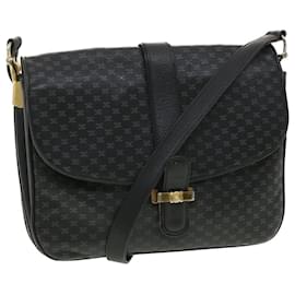 Céline-CELINE Shoulder Bag Leather Black Auth 34008-Black