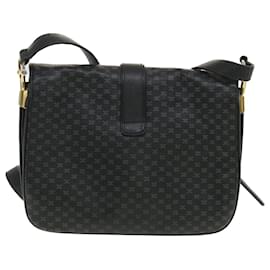 Céline-CELINE Shoulder Bag Leather Black Auth 34008-Black