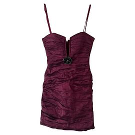 Bcbg Max Azria vestido sin tirantes Burdeos