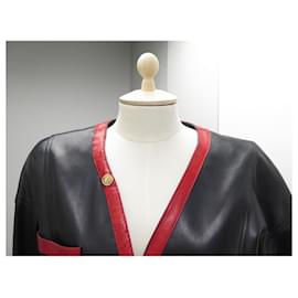Chanel-CHANEL SUIT SET BLACK & RED JACKET AND SKIRT BLACK RED JACKET AND SKIRT-Other