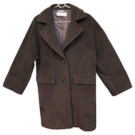 Max Mara-casaco curto tamanho Max Mara 36-Castanho escuro