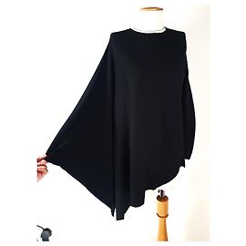Pull Poncho Oversize en Laine Noir Cos Noir