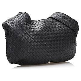 Bottega Veneta-Intrecciato Leather Crossbody bag-Black