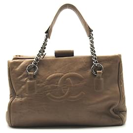 Chanel-Leather Perfect Day Tote-Brown
